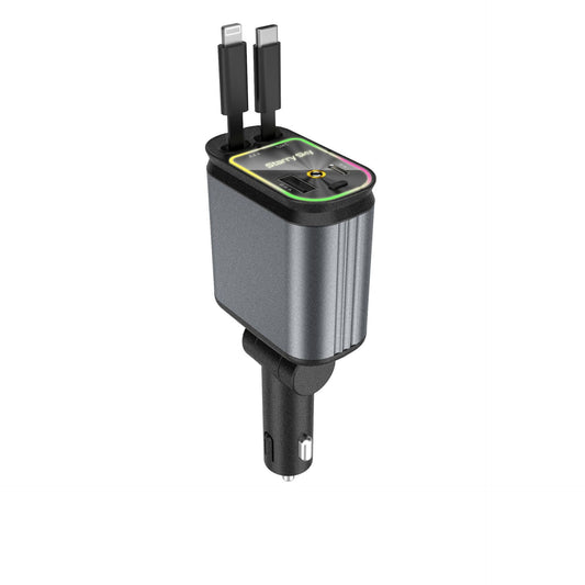 Car Mobile Phone Charger Four-in-one Multi-function Double Telescopic Strip Line